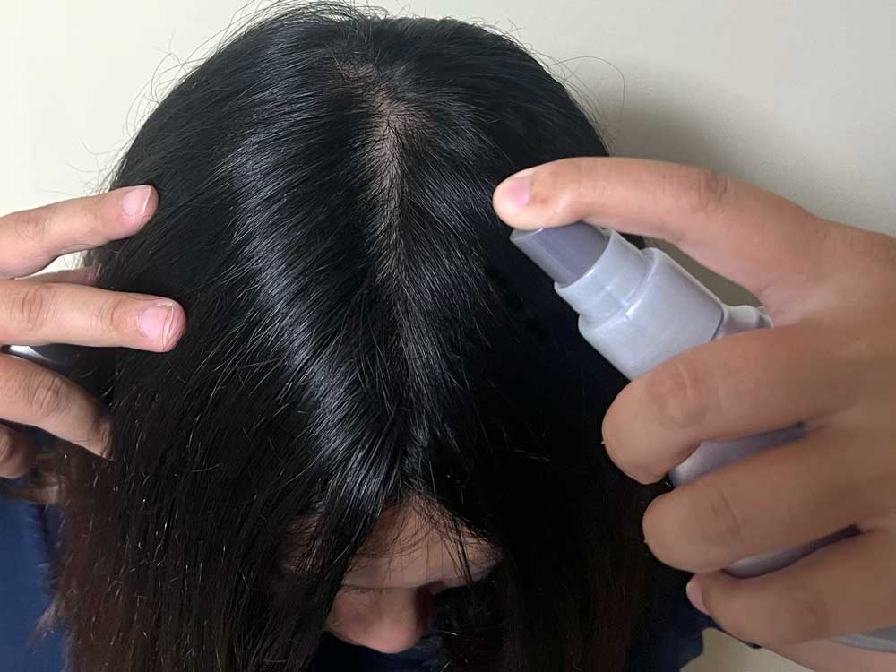 スカルプ使用中